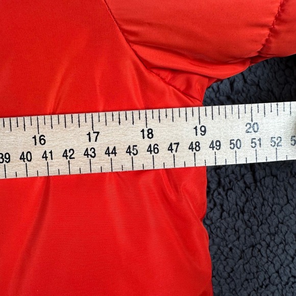Calvin Klein Performance Puffer Jacket Inner Straps Orange Zip Hooded Women's XS - Picture 6 of 16